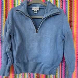 Papo d'Anjo Women's Sky Blue Zip-Neck Turtleneck Sweater